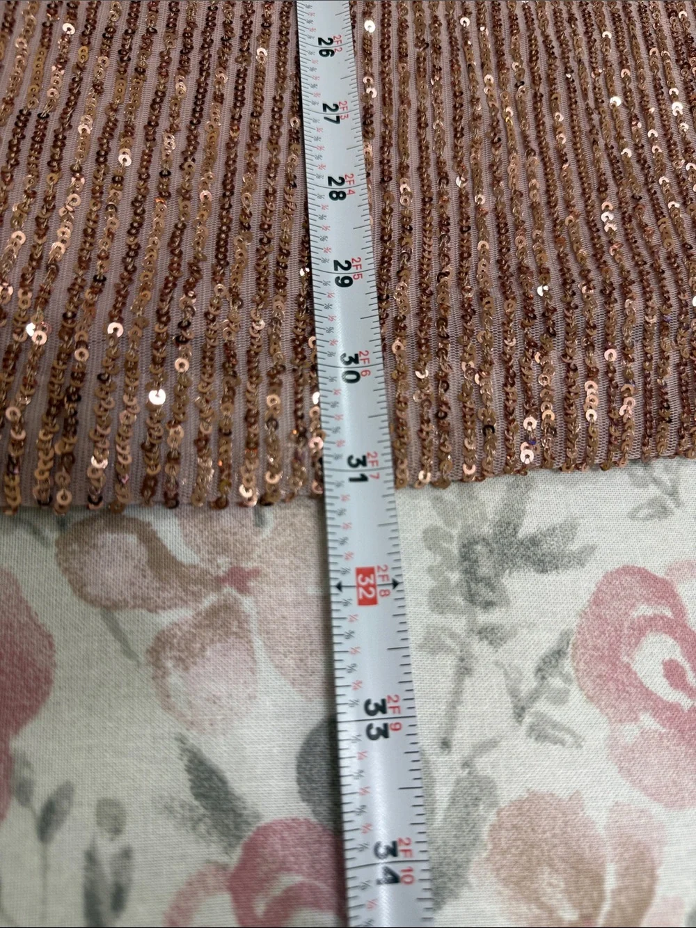 LOFT Plus Pink Sequin Skirt in‎ Rose Gold Size 16 Y2K Style